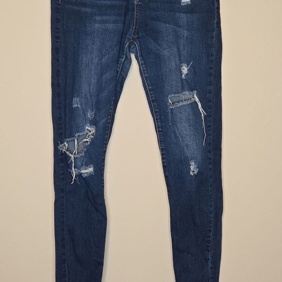 WAX JEAN Womens Jeans Y2K Distressed Destructed Skinny, Juniors Size 11 - Picture 6 of 15